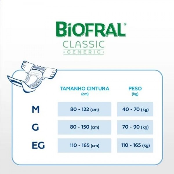 Fralda Geriátrica Biofral EG c/24