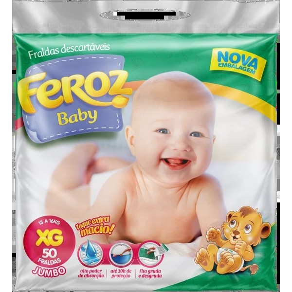Fralda Feroz Dia e Noite c/50 XG