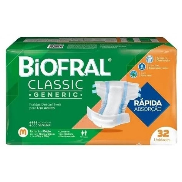 Fralda Geriátrica Biofral Média c/32