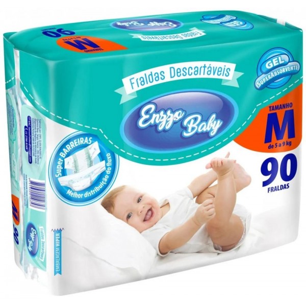 Fralda Infantil Enzo Baby c/90 M