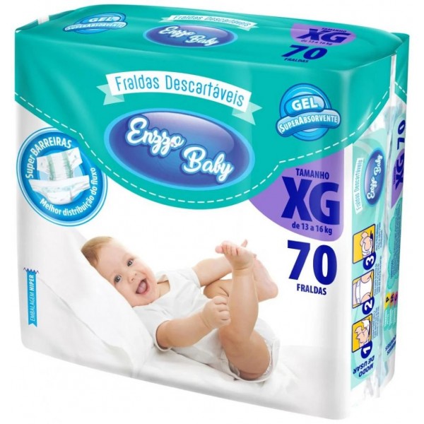Fralda Infantil Enzo Baby c/70 XG