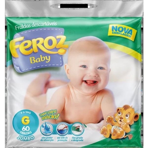 Fralda  Feroz Dia e Noite c/60 G