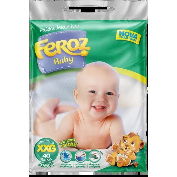 Fralda Feroz Dia e Noite c/40 XXG