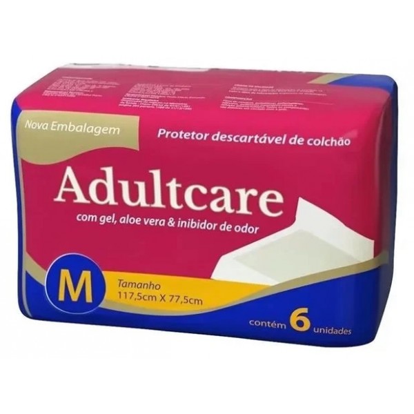 Lençol descartável Adultcare Médio c/6