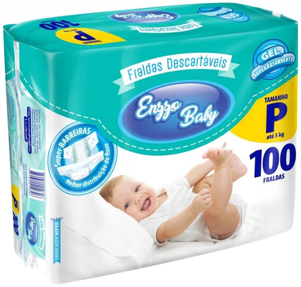 Fralda Infantil Enzo Baby c/100 P