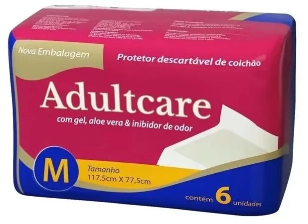 Lençol descartável Adultcare Médio c/6